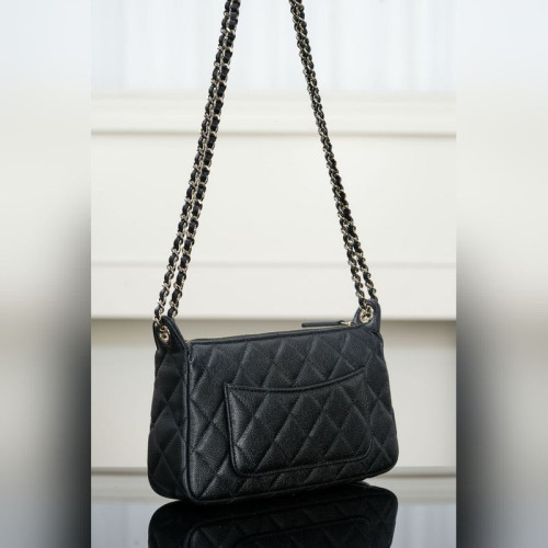 頂級進口原廠皮Chanel 25A隐藏款 麻将包 黑金