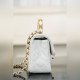 頂級進口原廠皮Chanel 25B 雙C手柄 CF大mini 白金色