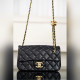 頂級進口原廠皮Chanel 25B 雙C鍊條CF 大mini 黑色