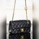 頂級進口原廠皮Chanel 25B 雙C鍊條CF 大mini 黑色