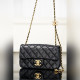 頂級進口原廠皮Chanel 25B 雙C鍊條CF 大mini 黑色