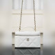 頂級進口原廠皮Chanel 25k 大菱格牛皮LP盒子包 白金