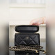 頂級進口原廠皮Chanel 25k 大菱格牛皮LP盒子包 黑金