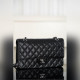 頂級進口原廠皮Classic Flap 經典口蓋包 正品皮 大球紋 黑銀中號