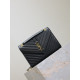 黑色金扣V型Monogram中號魚子醬信封包，型號487206